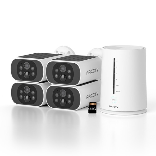 Arcctv 4mp 4 telecamere - wi-fi,